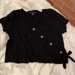 American Eagle Button Tie shirt
